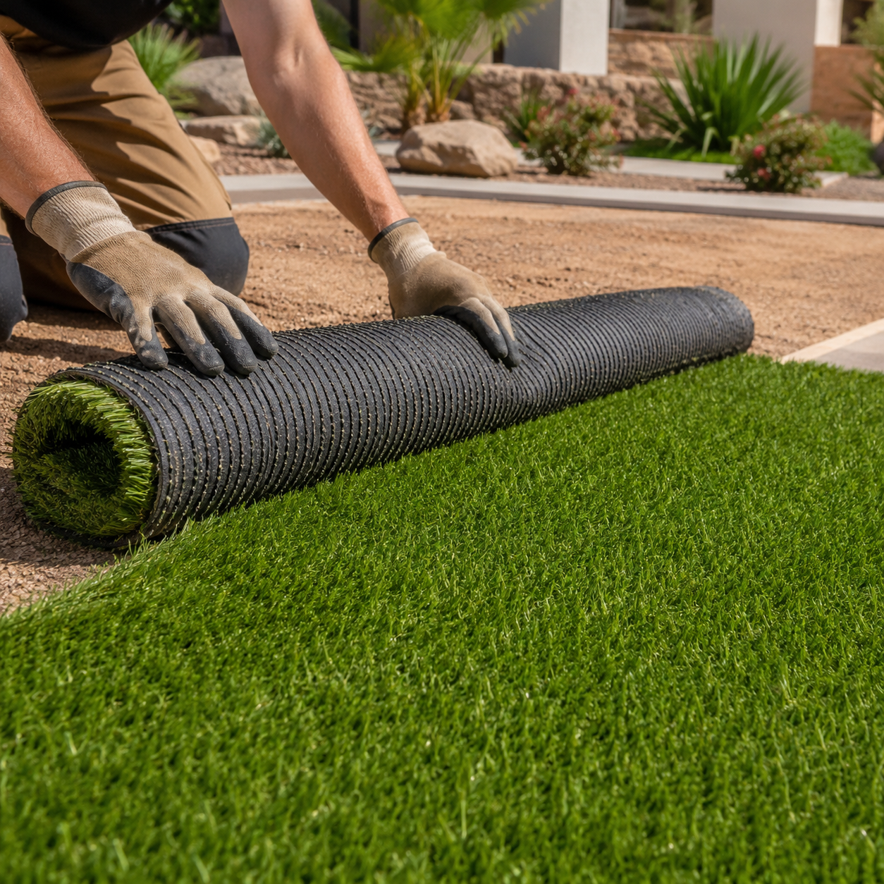 artificial turf installation