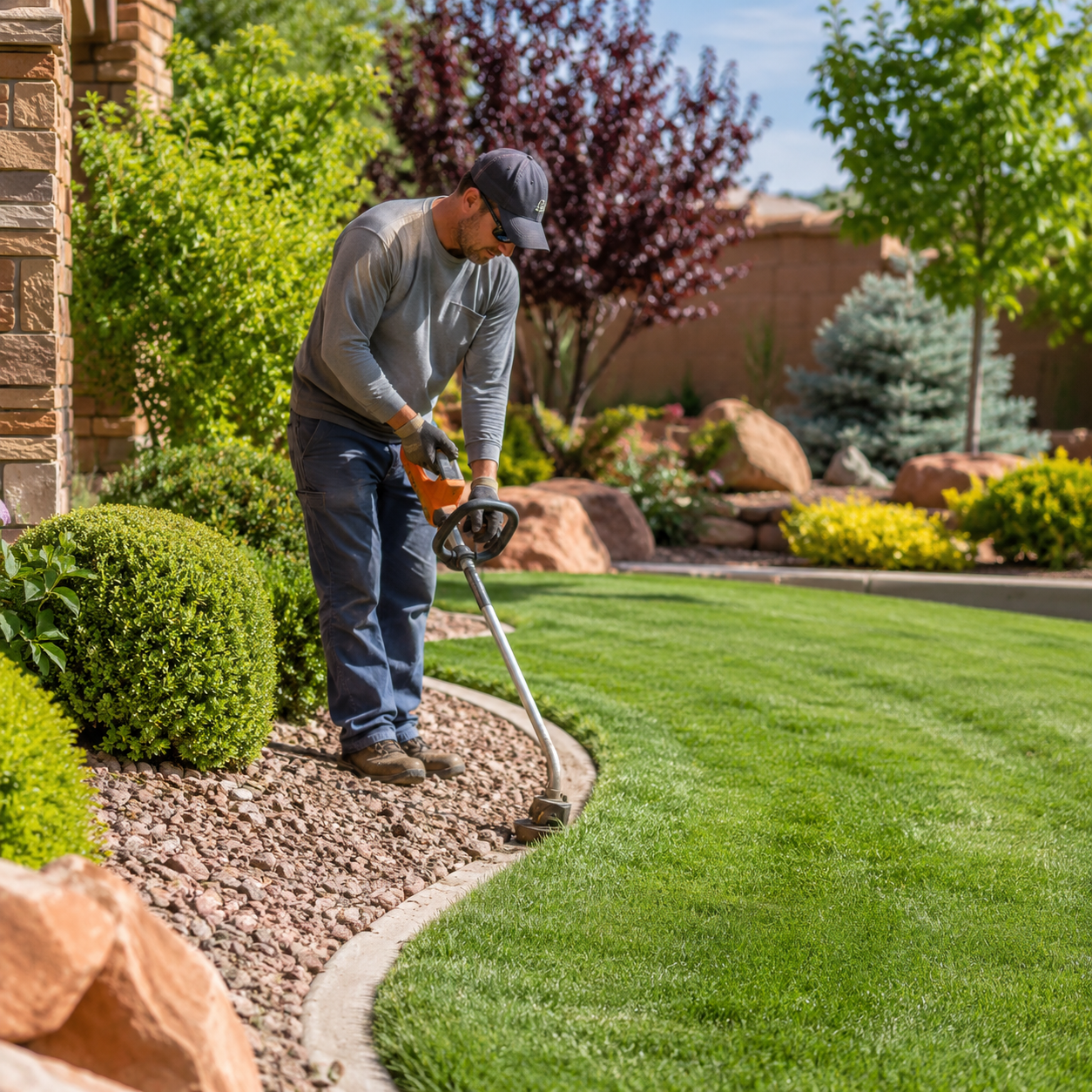 lawn care for green healthy grass