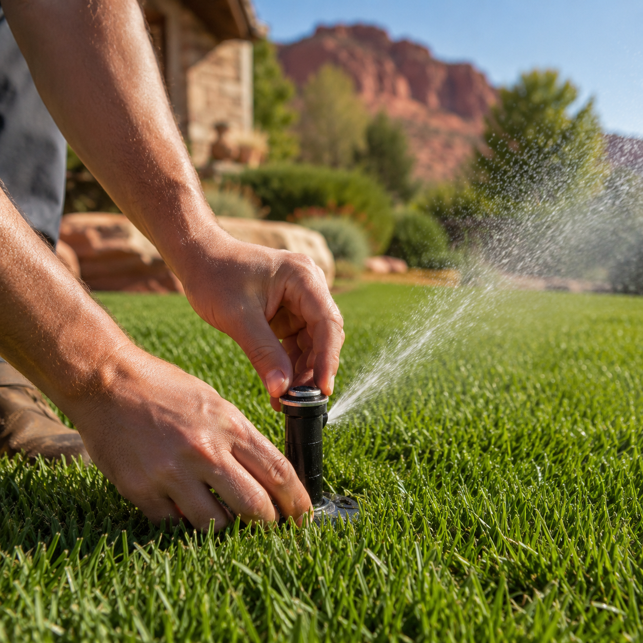 sprinkler repair and installation in saint george