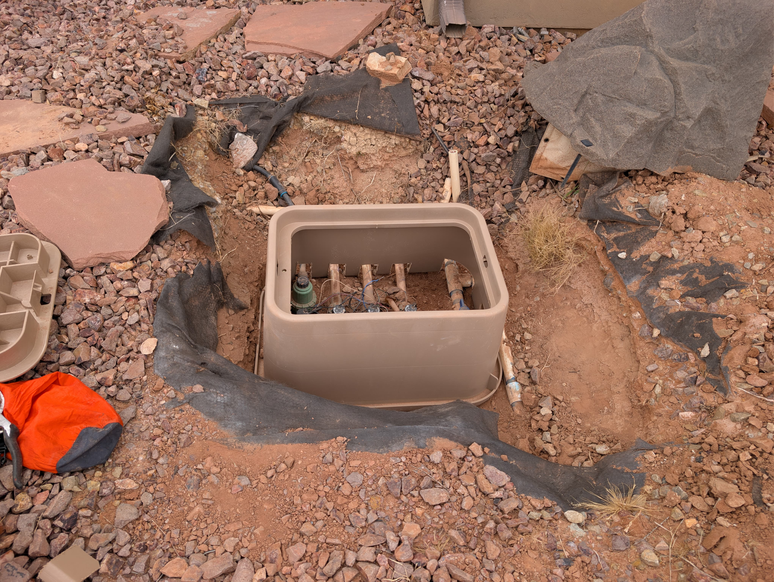 Valve box installation in St. George Utah - Lawnovo sprinkler system